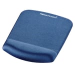 Fellowes 9287302 PlushTouch Mousepad Wrist Support with Microban - Blue Blue Plu