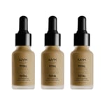 NYX Professional Makeup Total Control Drop Foundation 13ml - 17 Cappuccino x3