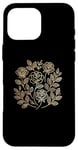 Coque pour iPhone 16 Pro Max Rose florale botanique, style minimaliste