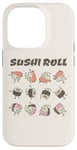 Coque pour iPhone 14 Pro Mignon Kawaii Rouleau de Sushi Dessin animé Dessin animé Japonais Nourriture Anime