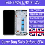 Xiaomi Redmi Note 12 4G 23021RAAEG Incell TFT LCD Screen Display Digitizer+Frame