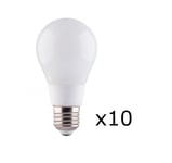 LED-lampe E27 8W 230V 6000K 10-pak, Kølig hvid