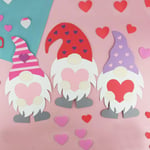 7 pièces DIY Valentine Gnome Craft - Puzzle de découpe en papier - Décoration - Present Crafts Scissor Craft - Souvenirs faits par vous