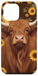 Coque pour iPhone 15 Plus Cuir de vache marron - Tournesols