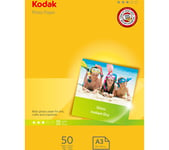 KODAK A3 Glossy Photo Paper - 50 sheets