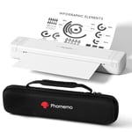 Phomemo Imprimante Portable, P831 300 DPI Imprimante Thermique A4 Compatible avec Android et iOS, Imprimante sans Encre Prise en Charge du Papier Ordinaire A4, avec 1 Boîte de Rangement