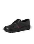 Kickers Men's Kick Lo Leather Shoes | Extra Comfort for Your Feet | Added Durability | Premium Quality, Black, 10.5 UK