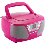 Lecteur Radio CD Portable - BIGBEN INTERACTIVE - CD60RSSTICK - Rose + Stickers - Neuf