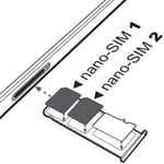 TIROIR SIM PLATEAU DOUBLE CARTE SD POUR HUAWEI Y5 2019 BLEU