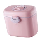 Pink C Dispenser Portable Sealed Milk Powder Dispenser Container With Carry