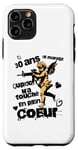 Coque pour iPhone 11 Pro Anniversaire Mariage Noces de Perle Cupidon et Romantisme