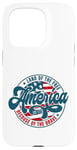 Coque pour iPhone 15 Pro Drapeau de l'Amérique Land of the Free Because Of The Brave