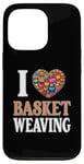 Coque pour iPhone 13 Pro My Heart Beats pour le tissage de paniers