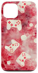 Coque pour iPhone 13 Rouge aquarelle à pois Gamer Duty Call Gaming Legend