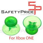 2x ANALOG JOYSTICK XBOX ONE STICK CLEAR GREEN BUTTON CONTROLLER L3 R3