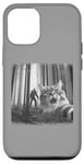 Coque pour iPhone 12/12 Pro Tee-shirt avec photo de chat humoristique avec motif chaton Bigfoot