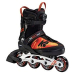 K2 Skates Garçons Patins en Ligne SK8 Hero BOA ALU — Black - Orange — L (EU: 35-40 / Mondo: 220-260 / cm: 22-26 / UK: 3-7 / US: 4-8) — 30F0118