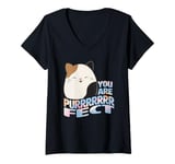 Womens Squishmallows Cam Cat You Are Purrrfect V-Neck T-Shirt