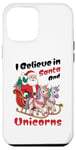 iPhone 12 Pro Max I Believe in Santa and Unicorns Christmas Tee Case