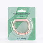 FRIENDLY LICENSE - Bracelet Mi Band - Compatible avec Xiaomi et Amazfit - Fabriqué en silicone résistant - Couleur rose - Longueur réglable 14-21,5 cm - Bracelet de rechange