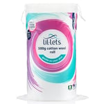 Lil-Lets Cotton Wool Roll, 500g, Certified Organic, 100% Pure Cotton Wool, Super Soft and Absorbent, Gentle on Skin, Dermatologically Tested, for Wound Care and Dressings, Extra Large Pack