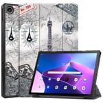 Lenovo Tab M10 Plus (3rd Gen) TB125 Designer Tri-Fold Case EiffelTower