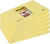 Post-It Super Sticky Post-It-Lappar (655-6Sscy-Eu), 127X76mm, 6X90 Kort, Gul