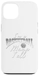 Coque pour iPhone 13 Southern Moms Cadeau de basket-ball fantaisie pour femme Gris et blanc