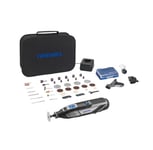 Dremel 8240 Outil Rotatif sans Fil, Batterie Lithium-Ion 12V 2Ah - Outil Multifonction avec 3 Adaptations et 45 Accessoires, Vitesse Variable 5.000-35.000 tr/min et Charge Rapide