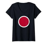 Womens JAPANESE AIR FORCE ROUNDEL INSIGNIA JASDF JAPAN ARMED FORCES V-Neck T-Shirt