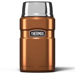 Thermos Stainless King Food Flask, 710ml Capacity - Sleek Multi- Purpose Flask for Daily Food Prep - Durable Stainless Steel with Classic Copper Finish - Ideal for On-the-Go Meals & Drinks