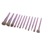 12 Pcs Makeup Brushes Set Purple Portable Cosmetics Foundation Powder Blush HOT