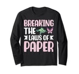 Breaking the Laws of Paper Origami Long Sleeve T-Shirt