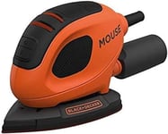 BLACK+DECKER 55 W Detail Mouse Electric Sander with 6 Sanding Sheets, BEW230-GB