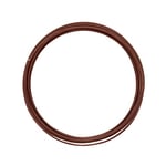 Vaessen Creative Fil Aluminium Strié Rond - Marron - 5 m x 2 mm - Souple - Chocolate - pour Loisirs Créatifs, Perlage et Bijoux