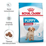 Royal Canin Medium Puppy t&oslash;rrf&ocirc;r til hundevalp (15 kg)