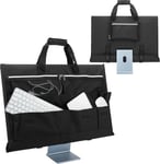 Étui De Transport Pour Ordinateur De Bureau Imac De 61 Cm, Sac De Rangement De Protection Pour Écran Imac Avec Poignée De Transport Pour Écran Imac De 24"" Et Accessoires (Noir)