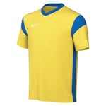 NIKE CW3833-720 Y NK DF PRK DRB III JSY SS T-Shirt Unisex Tour Yellow/Royal Blue/Royal Blue/White Size S