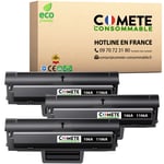 106A - 3 Cartouches Toners Compatibles avec HP 106A 1106A W1106A (avec Puce Mise à Jour) pour imprimante HP Laser 107A 107W MFP 135A 135AG 135W 135WG 137FNW 137FWG 138FNW 138FW 138P 138PN 138PNW