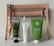 Dr Botanicals Hemp Moisturiser 30ml The Body Shop Hand Cream 10ml MGC Serum 7ml