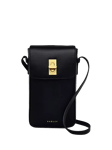 Radley Threadneedle Street Leather Crossbody Phone Bag, Black