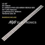 KIT 3 BARRES LED BANDES TV LG 43INCH-FHD-LED-ARRAY-REV0.0-1510, 43LF5100UF