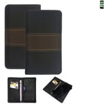 Wallet Case for doro 8035 Protective Case + Cell Phone Case Brown Booklet Snap C