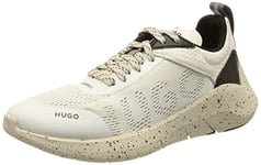 HUGO Womens Wayne Runn Lightweight mesh Trainers with Decorative Reflective Details Size 8 White