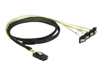 Delock - Sata/Sas-Kabel - Sas 6Gbit/S - Mini-Sas (Sff-8087) (P) Till Sata (R) Vinklad - 1 M