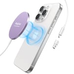 EXW Wireless Charger for MagSafe Charger Apple, 15W Fast Compatible with Magnet Wireless Charging Pad for iPhone 16/15/14/13/12 Series and Airpods 4/3/2/Pro/Pro2 (Purple)