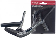 Stagg SCPX-CU CARBON Look Curved Trigger Acoustic Or Electric Guitar Capo