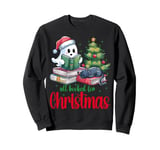 Christmas Book Club Reading Classic Ghost Stories with Cats Sweatshirt