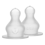 BIBS Baby Bottle Nipple Round Silicone Slow Flow - 2 stk. Tilbehør Tåteflasker og tilbehør Amming og flaske