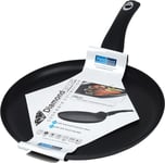 Pendeford Diamond Non-Stick Crepe/Pancake Pan, Black, 28 cm